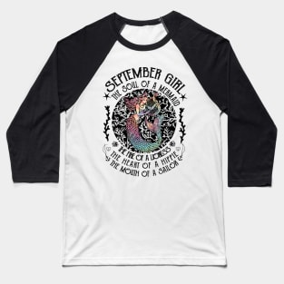 September Girl The Soul Of A Mermaid Hippie T-shirt Baseball T-Shirt